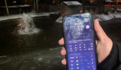 Başkentin simgesi buz tuttu! Hava -11 dereceye kadar düştü