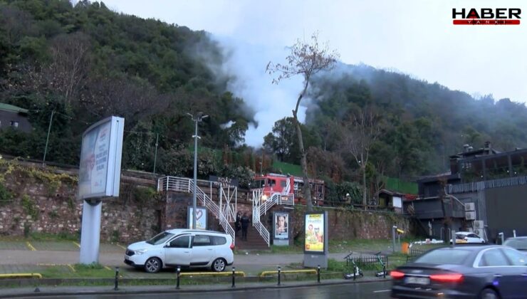 Beşiktaş'ta lüks restoranın müştemilatı alev alev yandı