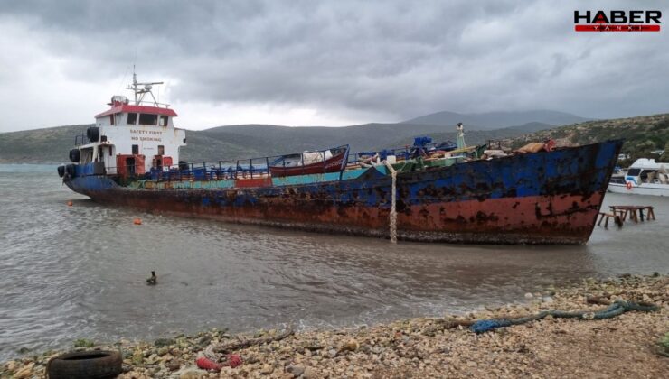 Bu ne cüret! Doğal sit kapsamındaki koyda zehirli gemi sökümü