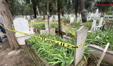 Bursa'da mezarlıkta, poşette gömülü halde cenin bulundu