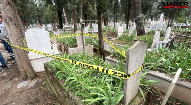 Bursa'da mezarlıkta, poşette gömülü halde cenin bulundu