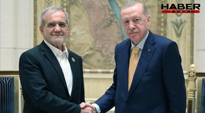 Cumhurbaşkanı Erdoğan, İran Cumhurbaşkanı Pezeşkiyan görüştü