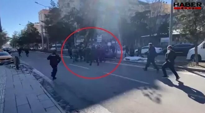Diyarbakır'da adliye önündeki kavga kameralara yansıdı