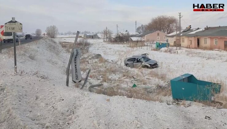 Erzurum'da otomobil şarampole devrildi: 1 ölü, 4 yaralı