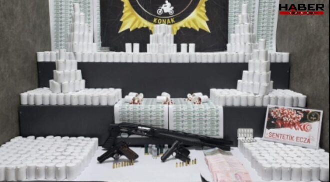 İzmir'de operasyon: 100 binden fazla uyuşturucu hap ele geçirildi