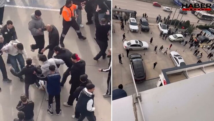 Karnesini alan liseliler AVM otoparkını savaş alanına çevirdi