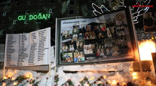 Kartalkaya'da yangın faciasında yaşamını yitirenler anıldı