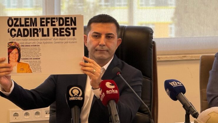 Kuşadası'nda Özlem Çerçioğlu'na tepki