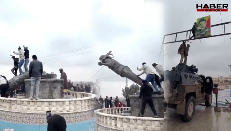 PKK heykelleri, Apo posterleri yerle bir