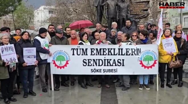Söke’de emeklilerden oturma eylemi: “Sadaka değil, hakkımızı istiyoruz”