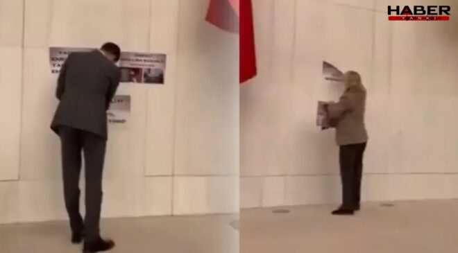 TBMM'de gerilim! CHP'liler astı, AKP'liler tek tek söktü