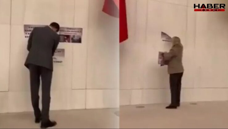 TBMM'de gerilim! CHP'liler astı, AKP'liler tek tek söktü